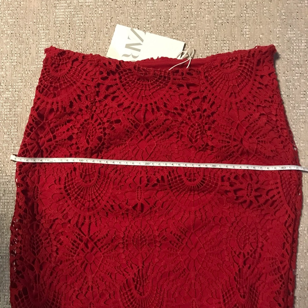 Zara Guipure Lace Trumpet Midi Skirt - Picture 7 of 8